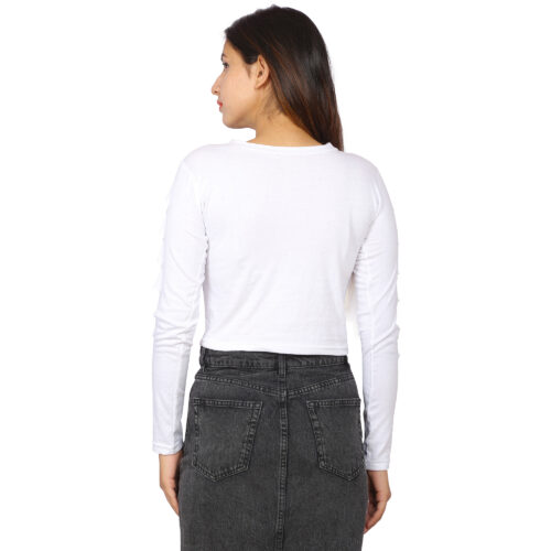 Women’s Multicolor Cut-Out Sleeve Crop Top – Full Sleeve Fit - Image 15