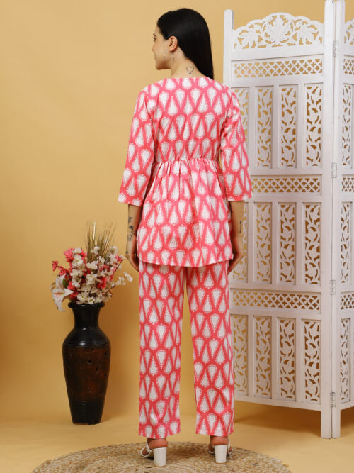 Women’s Multicolor Cotton Printed Co-ord Set - Image 12