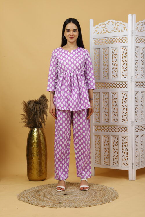 Women’s Multicolor Cotton Printed Co-ord Set |Kurta Pant Outfit - Image 5