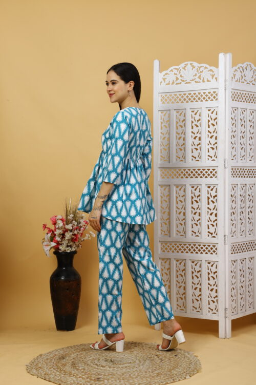 Women’s Multicolor Cotton Printed Co-ord Set - Image 7