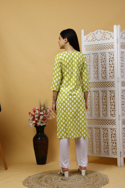 Women’s Multicolor Printed Cotton Kurti |  Office Wear Top - Image 15