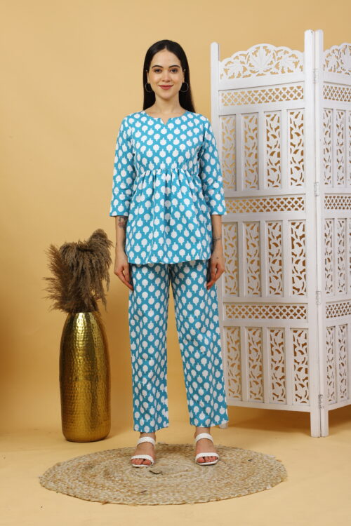Women’s Multicolor Cotton Printed Co-ord Set |Kurta Pant Outfit - Image 7