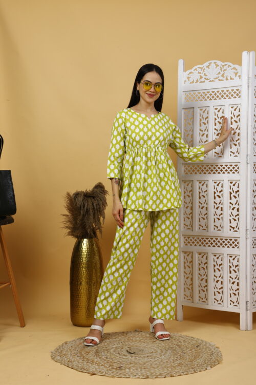 Women’s Multicolor Cotton Printed Co-ord Set |Kurta Pant Outfit - Image 15