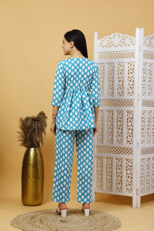 Women’s Multicolor Cotton Printed Co-ord Set |Kurta Pant Outfit - Image 8