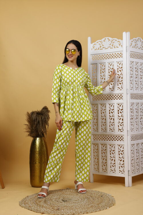 Women’s Multicolor Cotton Printed Co-ord Set |Kurta Pant Outfit - Image 16