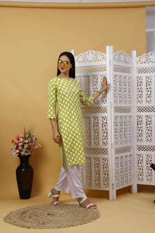 Women’s Multicolor Printed Cotton Kurti |  Office Wear Top - Image 18