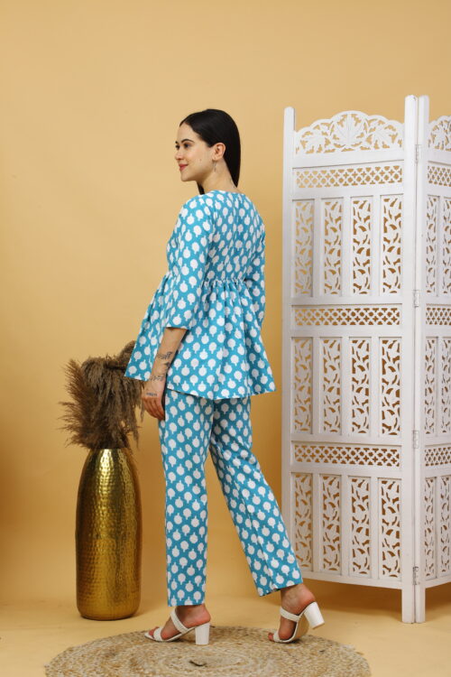 Women’s Multicolor Cotton Printed Co-ord Set |Kurta Pant Outfit - Image 9
