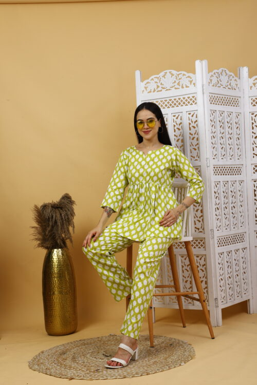 Women’s Multicolor Cotton Printed Co-ord Set |Kurta Pant Outfit - Image 17