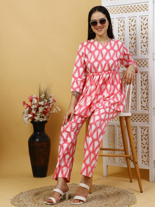 Women’s Multicolor Cotton Printed Co-ord Set - Image 13