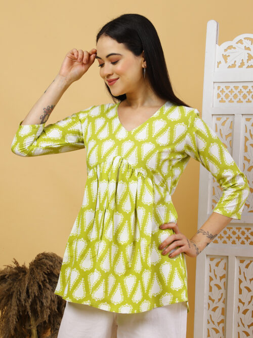 Women’s Multicolor Printed Cotton Top | Kurti for Daily Wear - Image 10