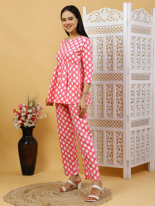 Women’s Multicolor Cotton Printed Co-ord Set |Kurta Pant Outfit - Image 20