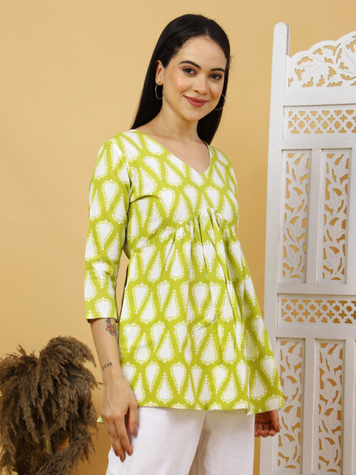 Women’s Multicolor Printed Cotton Top | Kurti for Daily Wear - Image 12