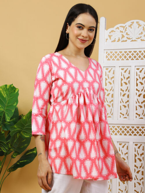 Women’s Multicolor Printed Cotton Top | Kurti for Daily Wear - Image 19
