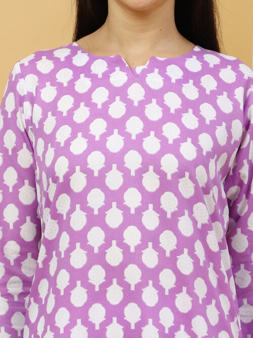 Women’s Multicolor Printed Cotton Kurti |  Office Wear Top - Image 11