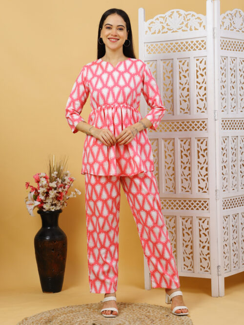 Women’s Multicolor Cotton Printed Co-ord Set - Image 14
