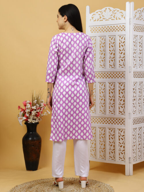 Women’s Multicolor Printed Cotton Kurti |  Office Wear Top - Image 12