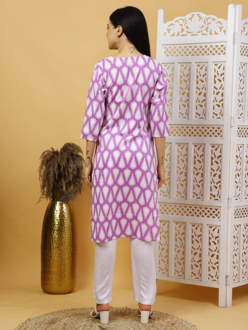 Multicolor Printed Cotton Kurti for Women – 3/4 Sleeve - Image 21