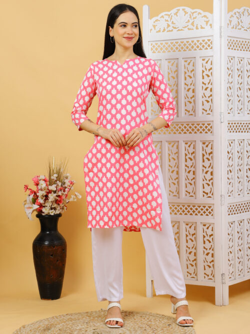 Women’s Multicolor Printed Cotton Kurti |  Office Wear Top - Image 6
