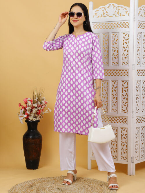 Women’s Multicolor Printed Cotton Kurti |  Office Wear Top - Image 13