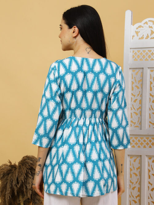 Women’s Multicolor Printed Cotton Top | Kurti for Daily Wear - Image 8