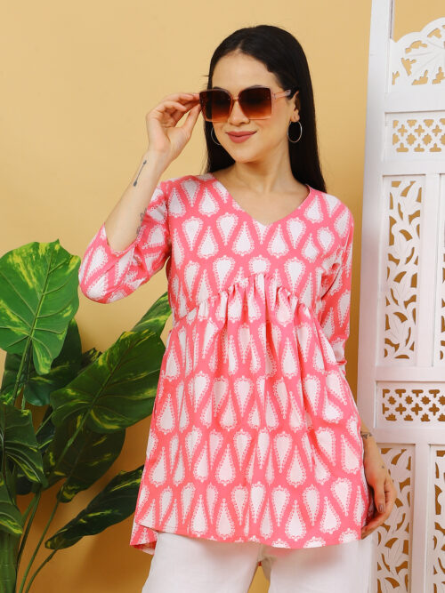 Women’s Multicolor Printed Cotton Top | Kurti for Daily Wear - Image 22
