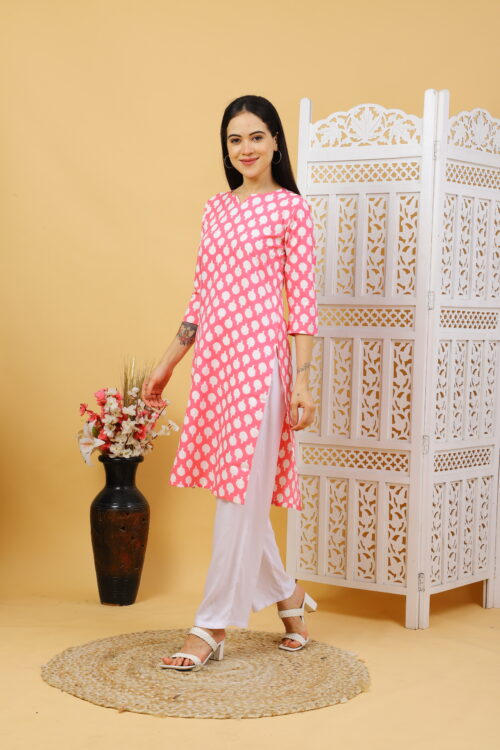 Women’s Multicolor Printed Cotton Kurti |  Office Wear Top - Image 7