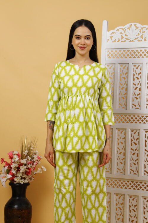 Women’s Multicolor Cotton Printed Co-ord Set - Image 8