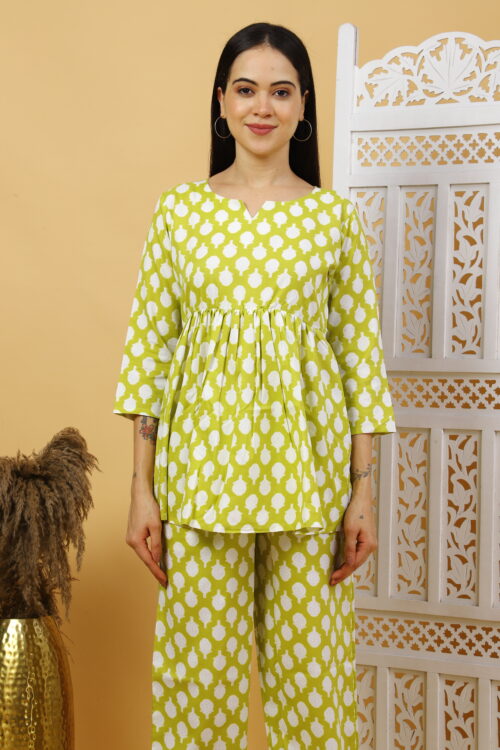 Women’s Multicolor Cotton Printed Co-ord Set |Kurta Pant Outfit - Image 12