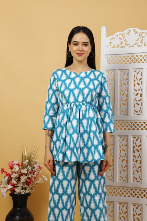 Women’s Multicolor Cotton Printed Co-ord Set - Image 5