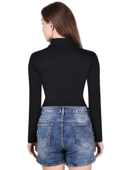 Multicolor Full Sleeve Crop Top for Women-Cut-Out Neckline - Image 23